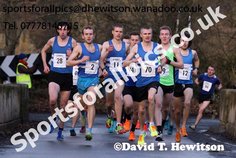 Morpeth Harriers 11k Road Race on New Year's Day. Photo: David T. Hewitson/Sports for All Pics